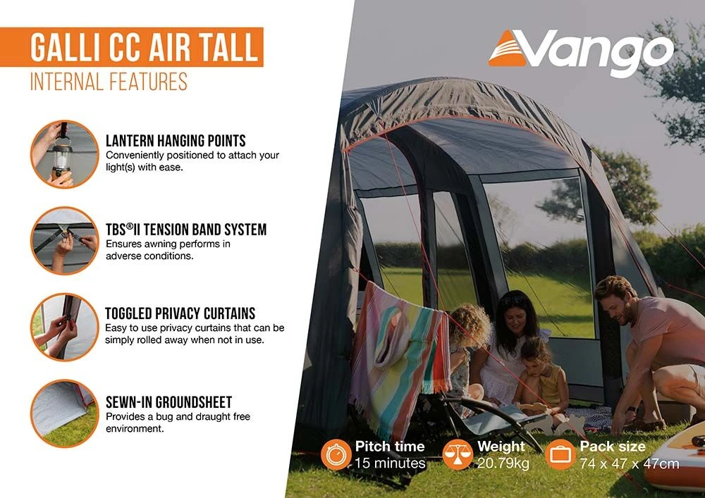 Vango Galli CC Air Tall Awning (2023) 8 Vango Galli CC Air Tall Awning (2023) - Image 6