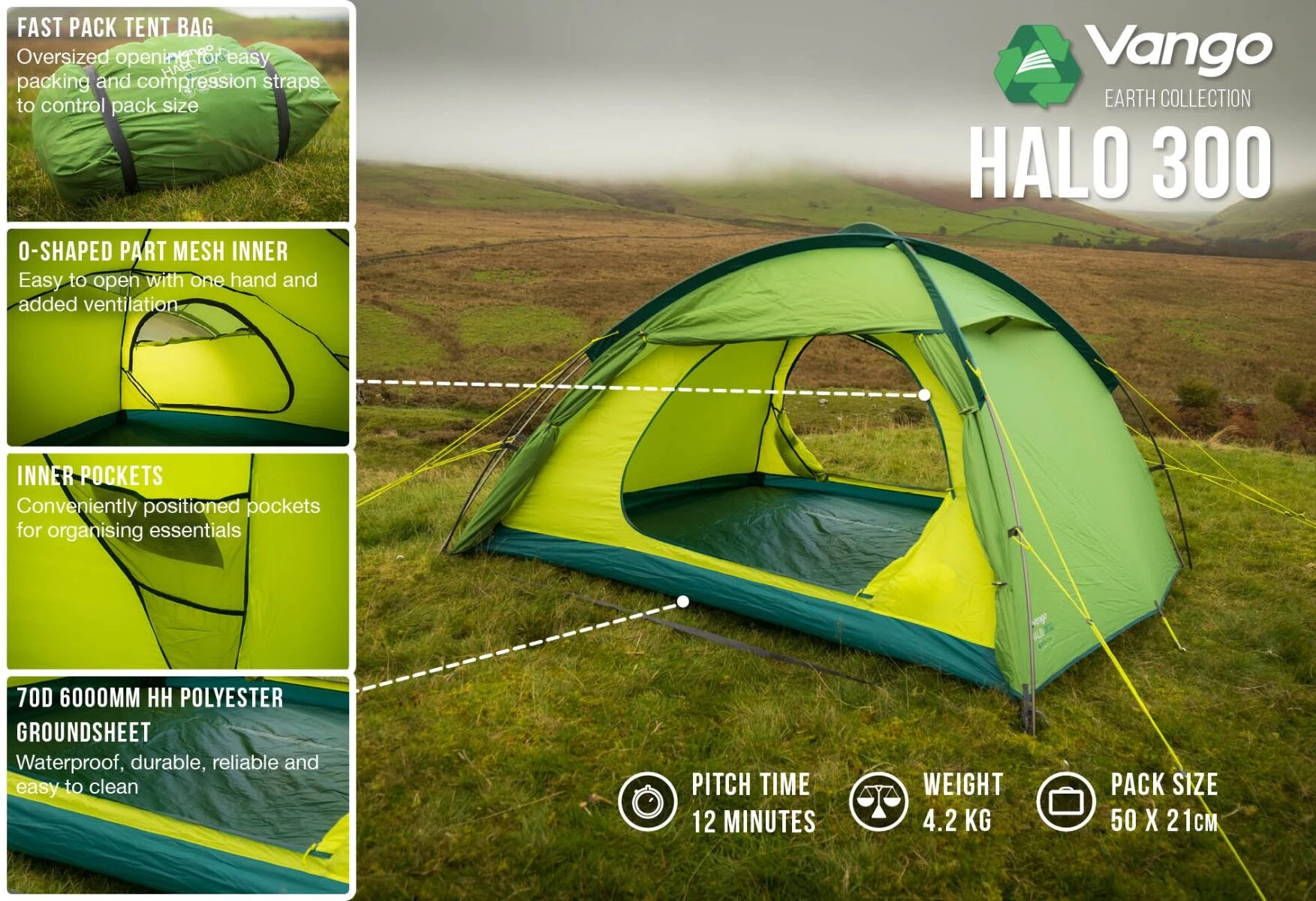Vango Halo 300 Tent (2022) 7 Vango Halo 300 Tent (2022) - Image 5