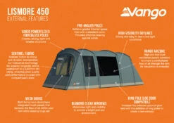 Vango Lismore 450 Poled Tent Package (2023) -Outwell Shop lismore 450 infographic