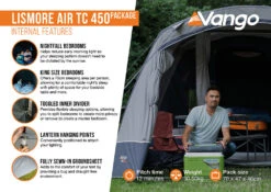 Vango Lismore Air TC 450 Tent Package (2023) -Outwell Shop lismore air tc 450 package2