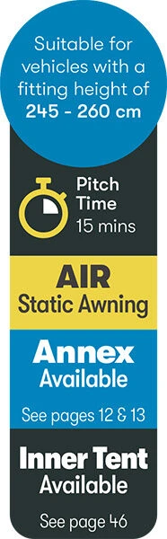 Westfield Mars 330 Motorhome Fixed Air Awning (245 - 260cm) 16 Westfield Mars 330 Motorhome Fixed Air Awning (245 - 260cm) - Image 14