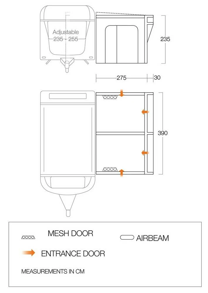 Vango Riviera Air 390 Elements All Season Caravan Awning (2023) 5 Vango Riviera Air 390 Elements All Season Caravan Awning (2023) - Image 3
