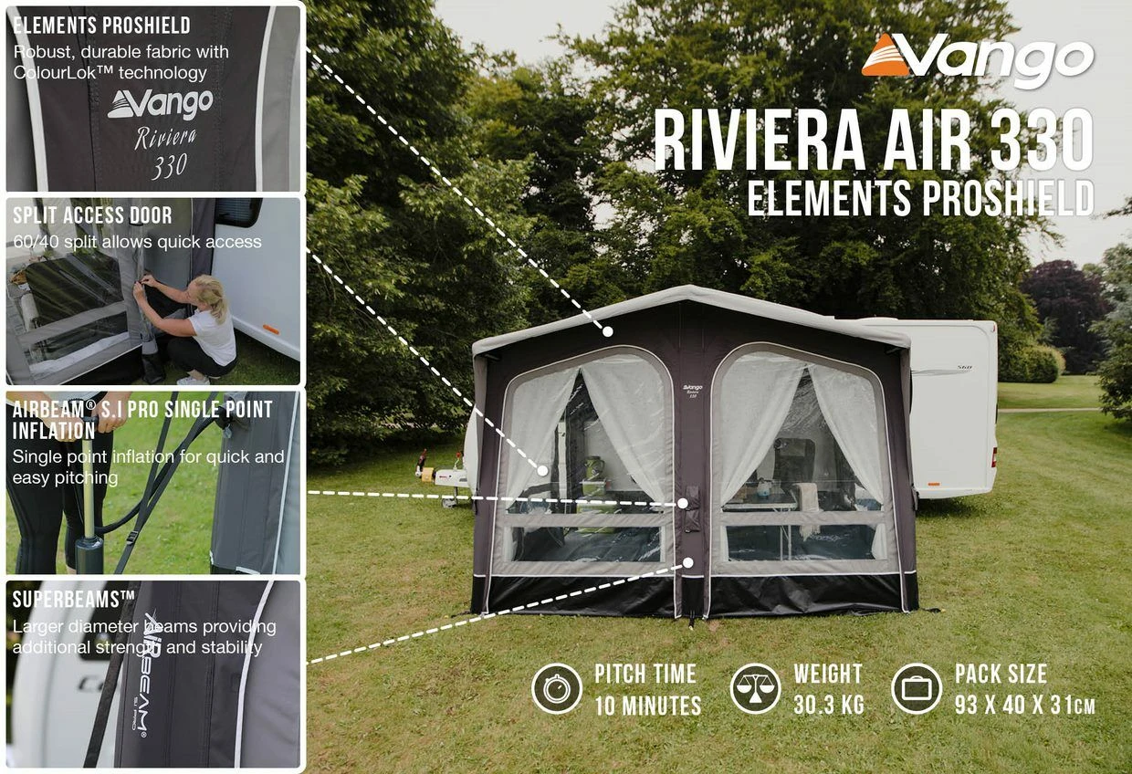 Vango Riviera Air 390 Elements ProShield Caravan Awning (2023) 7 Vango Riviera Air 390 Elements ProShield Caravan Awning (2023) - Image 5