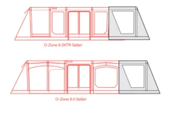 Outdoor Revolution O-Zone XTR Safari Front Porch Extension -Outwell Shop safari extension floorplans 2