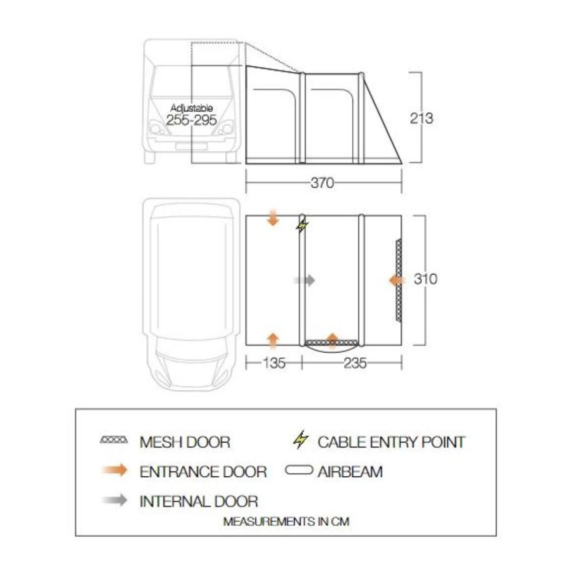 Vango Kela V Tall AirAway Awning (2022) 4 Vango Kela V Tall AirAway Awning (2022) - Image 2