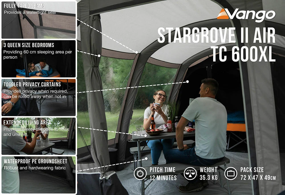 Vango Stargrove II TC 600XL Air Tent (2022) 8 Vango Stargrove II TC 600XL Air Tent (2022) - Image 6