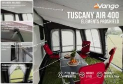 Vango Tuscany Air 400 Elements Proshield Caravan Awning (2023) -Outwell Shop tuscany air 400 eps in
