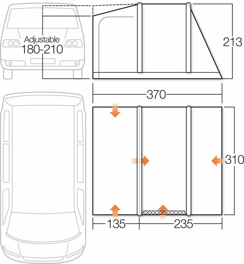 Vango Kela V Low AirAway Awning (2022) 7 Vango Kela V Low AirAway Awning (2022) - Image 5
