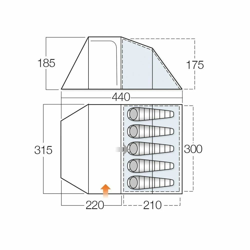 Vango Skye 500 Tent (2022) 4 Vango Skye 500 Tent (2022) - Image 2