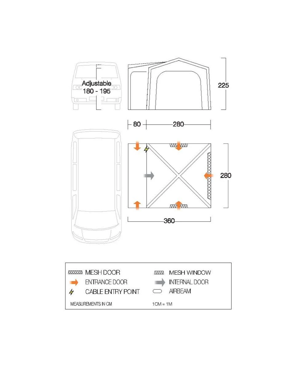 Vango Agora Air VW Awning (Moroccan Blue) 5 Vango Agora Air VW Awning (Moroccan Blue) - Image 3