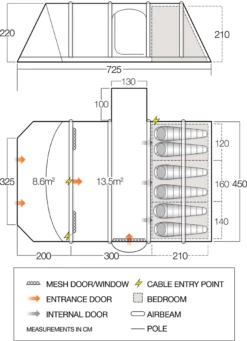 Vango Homestead II Air 650xl Tent -Outwell Shop vango 2021 tents floorplan homestead ii air 650xl v2 1