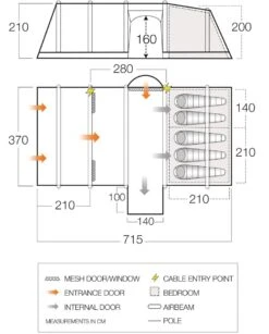 Vango Rome II Air 550XL Tent Package (2023) -Outwell Shop vango 2021 tents floorplan rome air 550xl hi