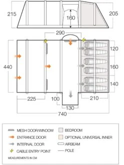 Vango Rome II Air 650XL Tent Package (2023) -Outwell Shop vango 2021 tents floorplan rome air 650xl hi