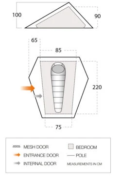 Vango Heddon 100 Tent (2022) 13 Vango Heddon 100 Tent (2022) -Outwell Shop vango 2022 tents floorplan heddon 100 low res