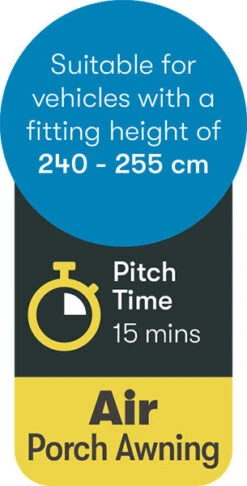 Westfield Vega 330 Performance Air Porch Awning (240 - 255cm) 16 Westfield Vega 330 Performance Air Porch Awning (240 - 255cm) -Outwell Shop vega 9 midsize
