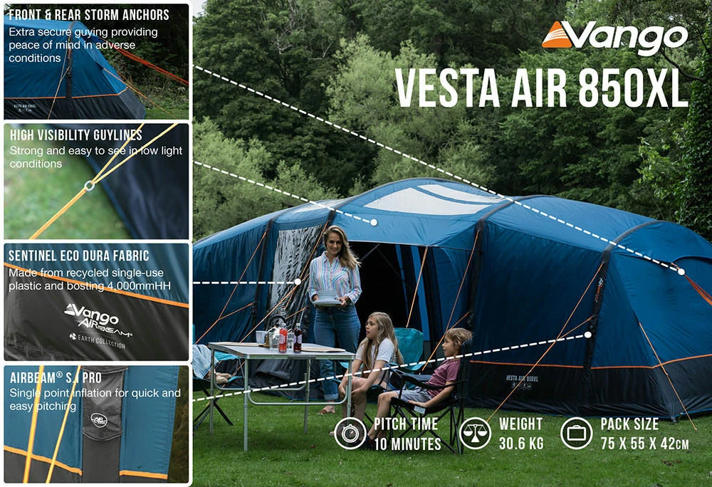 Vango Vesta Air 850xl Tent (2023) Bundle 10 Vango Vesta Air 850xl Tent (2023) Bundle - Image 8